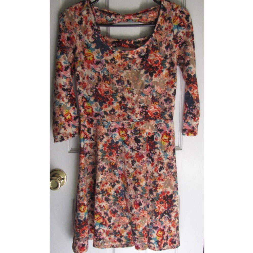 Colorful A-line spring dress